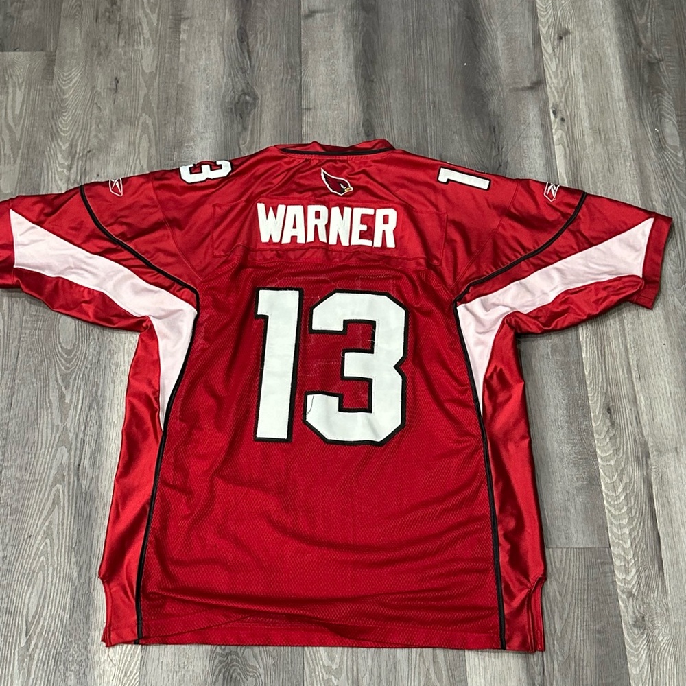 NFL Reebok Equipment AZ Cardinals #13 Kurt Warner stitched jersey size 54 huge